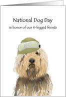 National Dog Day Otterhound with Cap and Goggles card