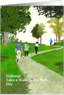 National Take a Walk in the Park Day March 30 Strolling in the Park card