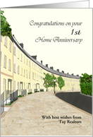 Custom Year Home Anniversary Realtors To Clients Townhouses card
