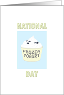National Frozen Yogurt Day February 6 Frozen Yogurt with Blueberries card