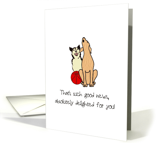 Mediport Removal Cartoon Dogs Howling With Delight card (1420808)