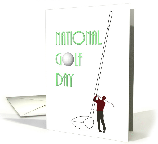National Golf Day October 4 Golfer and a Golf Club card (1421130)