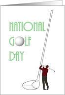 National Golf Day October 4 Golfer and a Golf Club card