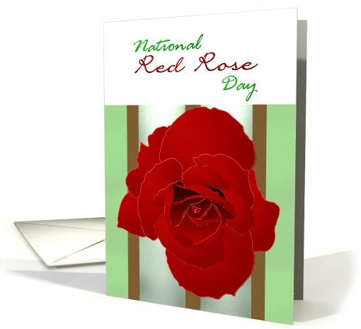 National Red Rose Day June 12 Beautiful Rose card (1421178)