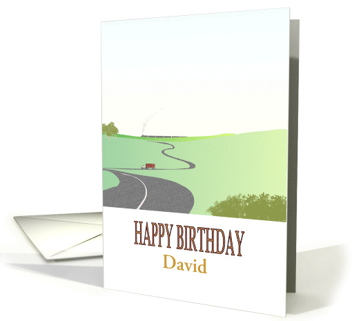 Custom Birthday Truck Driver Intermodal Freight Transportation card