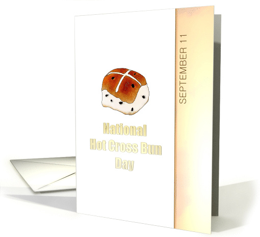 National Hot Cross Bun Day Sweet Spiced Bun card (1421498)