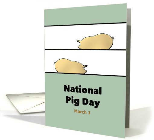 National Pig Day March 1 Abstract Pigs card (1421716)