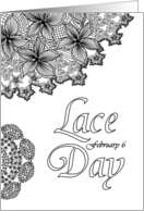 Lace Day February 6 Black Lace card