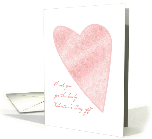 Thank you for Valentine's Day gift, big pink fuzzy heart card