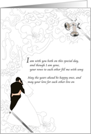 Wedding Congratulations From Departed Bride and Groom Together card