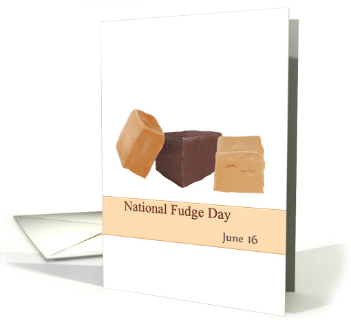 National Fudge Day June 16 Yummy Fudge Various Flavors card (1425030)