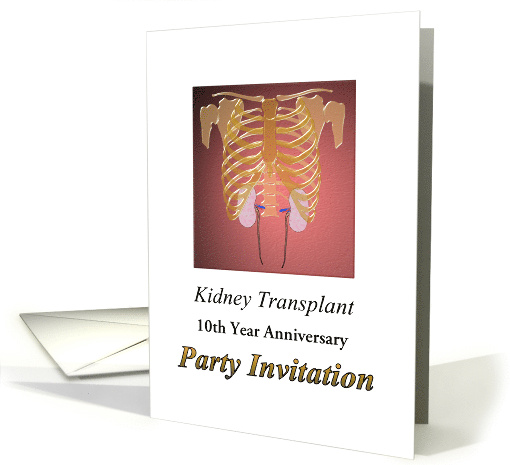 Kidney Transplant Anniversary Party Invitation Custom Year card