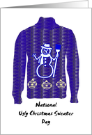 National Ugly Christmas Sweater Day One Ugly Sweater card