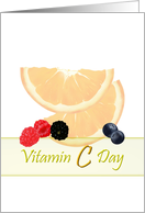 Vitamin C Day April Orange Slices Raspberries Blackberry Blueberries card