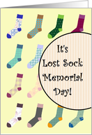 Lost Sock Memorial Day May 9 Colorful Single Socks card