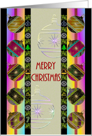 Christmas Colorful Baubles and Christmas Icons card