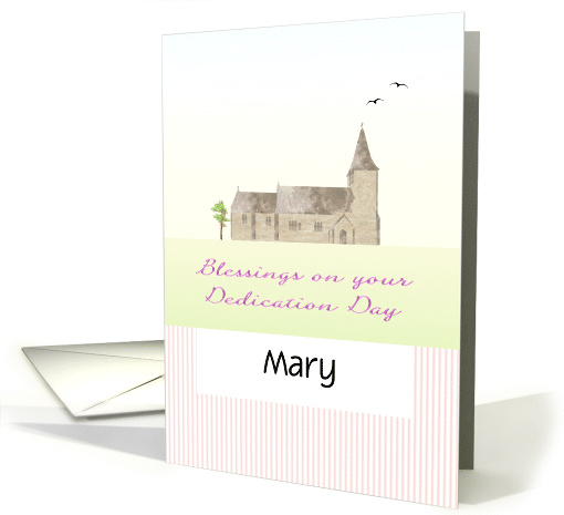 Customizable Baby Name Dedication Day for Great Granddaughter card