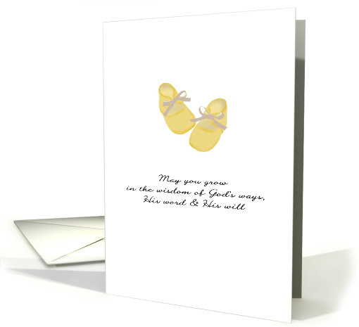 Baby's Dedication Day Cute Pair Of Baby Shoes card (1439558)