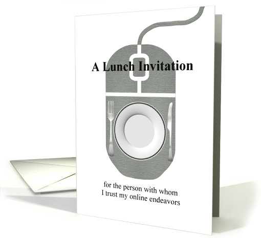 Take your Webmaster to Lunch Day Place Setting on Mouse Mat card