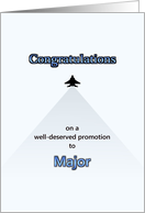 Promotion To Major In Air Force Jet Soaring In Sky card