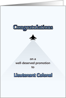 Promotion To Lieutenant Colonel In Air Force Jet Soaring In Sky card