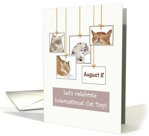 International Cat Day August 8 Cute Cats card (1442914)