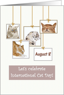 International Cat Day August 8 Cute Cats card
