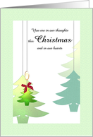 First Christmas Alone Bereaved Green Glass Holiday Tree Ornaments card