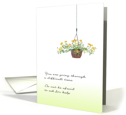 Encouragement For Lupus Sufferer Flowers In A Hanging Basket card
