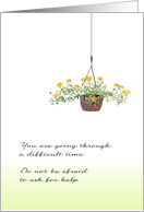 Encouragement For Lupus Sufferer Flowers In A Hanging Basket card