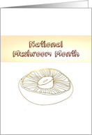 National Mushroom Month Illustration of Underside of Mushroom Cap card