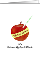 National Applejack Month October Drinking Straw in Apple card