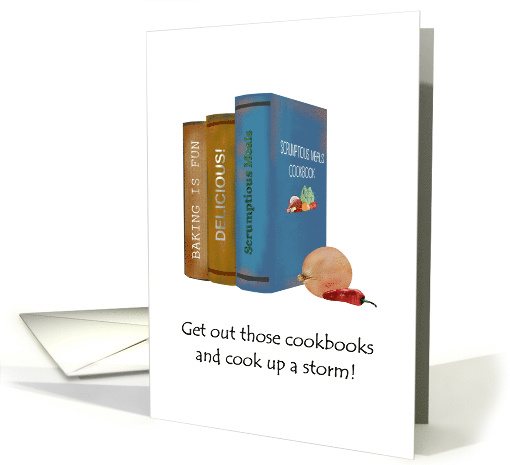 National Cookbook Month October Old and Much Loved Cookbooks card