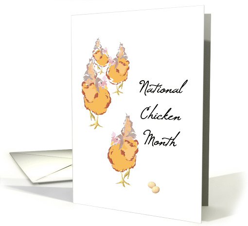 National Chicken Month September A Brood of Chickens card (1444960)
