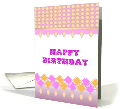 Birthday For Co-Worker Lattice Work In Pink Lilac Purple... (1445034)
