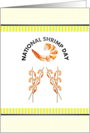 National Shrimp Day May 10 Peeled Shrimps on Skewers card