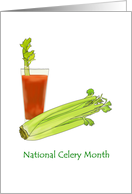 National Celery Month March Stalks of Celery Bloody Mary Cocktail card