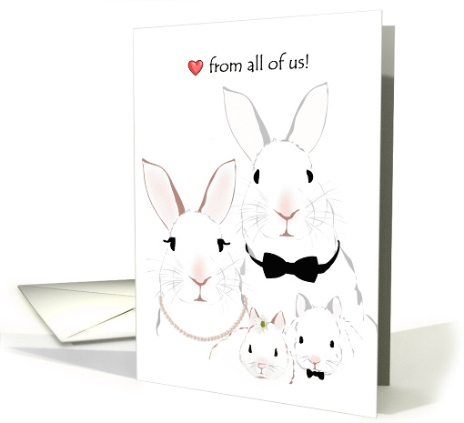 Easter from Our House to Yours Cute Bunny Family card (1445898)