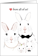 Easter from Our House to Yours Cute Bunny Family card
