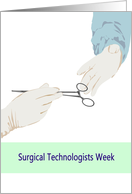 Surgical Technologists Week, passing surgical instruments card