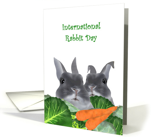 International Rabbit Day Two Rabbits Surrounded By... (1448706)