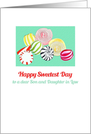 Sweetest Day for Son and Daughter in Law Yummy Candy card