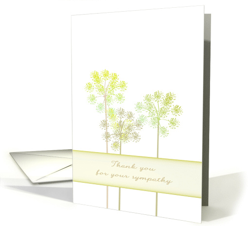 Thank You for Your Sympathy Fennel Blooms in Soft Colors card