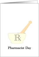 Pharmacist Day Mortar and Pestle Shorthand for ’Prescription’ card