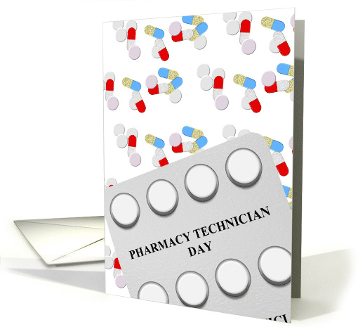Pharmacy Technician Day Blister Pack of Pills Medication card