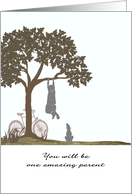 Encouragement For Single Parent Child Climbing Tree card