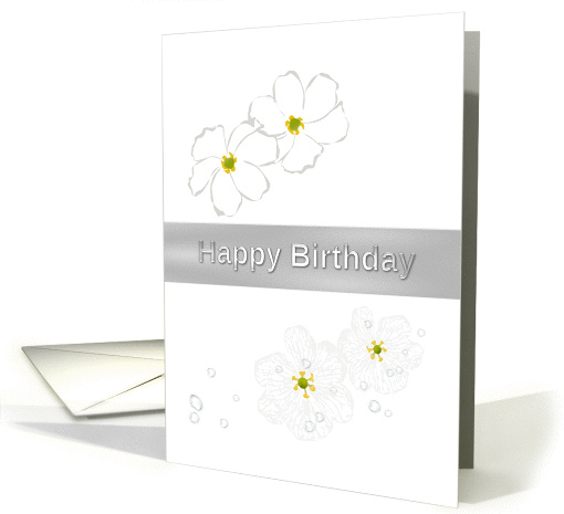 Birthday, Diphylleia skeleton flower card (1450216)