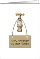 Retirement Congratulations For Plumber Old Faucet card