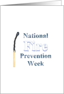 National Fire Prevention Week Water Droplets on Burnt Matchstick card