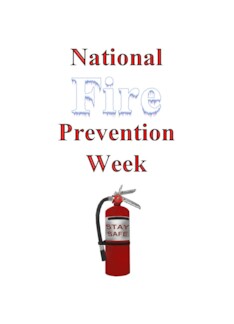 National Fire Prevention Week Fire Extinguisher Stay Safe Notice